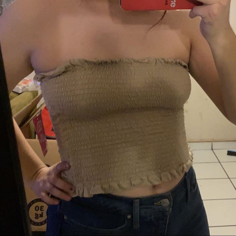 Brown tube top